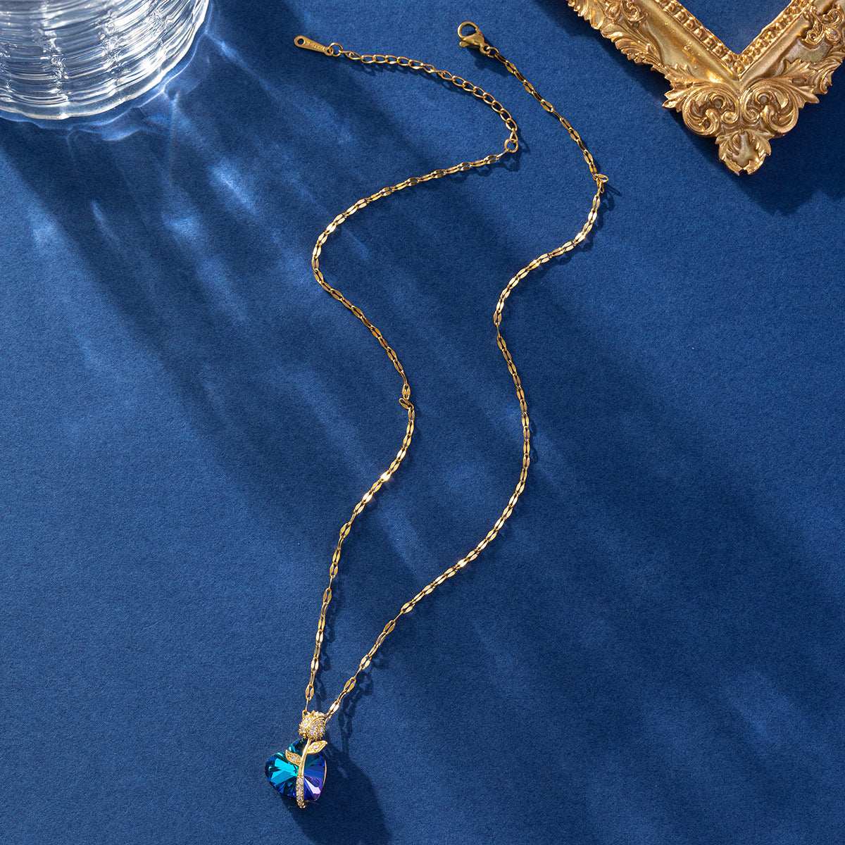 Women's Fashion Sapphire Heart Pendant Necklace - Global Trending