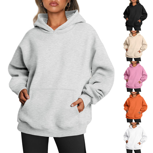 Women's Oversized Hoodies Fleece Loose Sweatshirts With Pocket Long Sleeve Pullover Hoodies Sweaters Winter Fall Outfits Sports Clothes - Global Trending