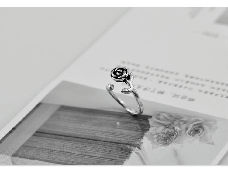 S925 Sterling Silver Rose Vintage Ring - Global Trending