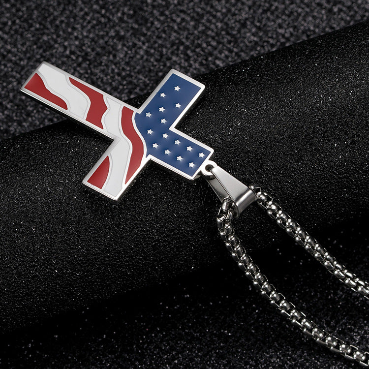 Flag Cross Necklace - Global Trending
