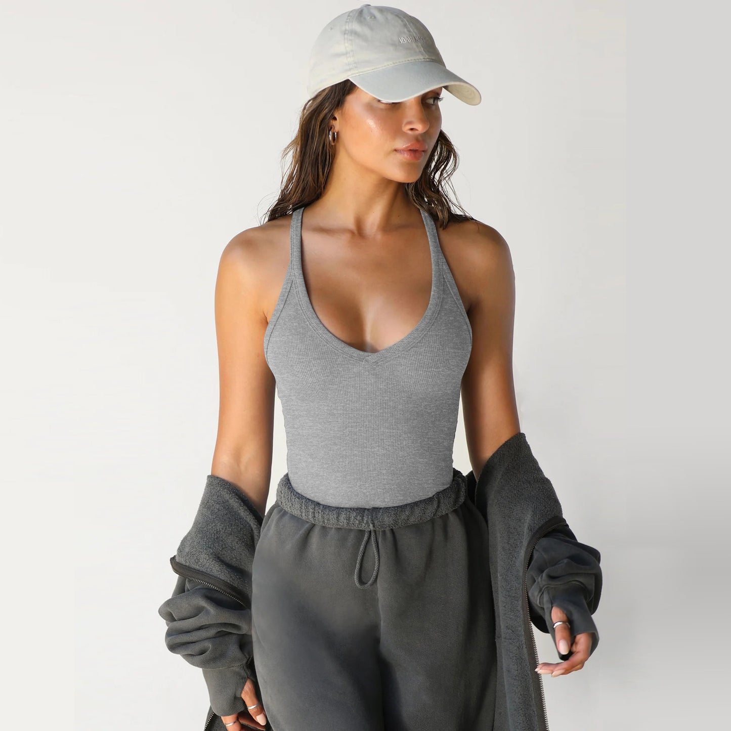 Spring Knitted Vest Sexy Slim Top Womens Clothing - Global Trending