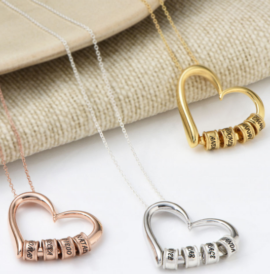 Thanksgiving Heart Love Simple Beaded Pendant Necklace - Global Trending