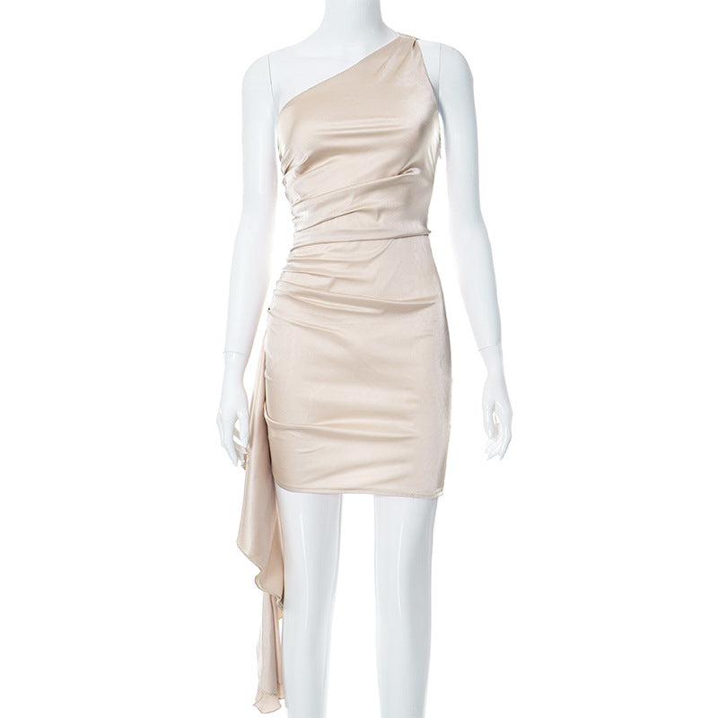 Crossbody Sleeveless Slim Fit Dress - Global Trending