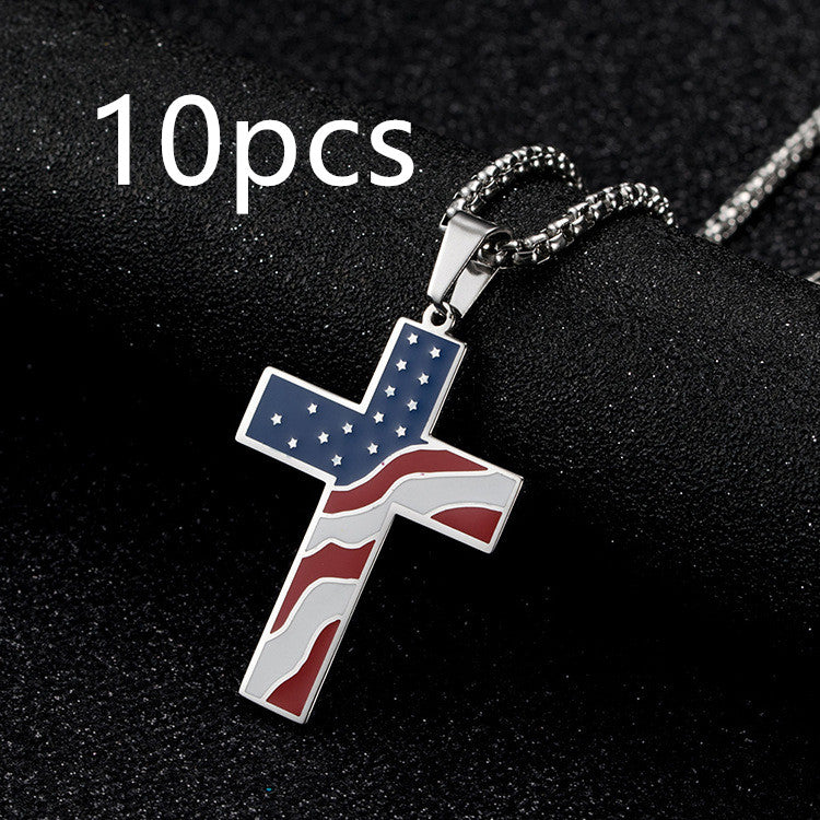 Flag Cross Necklace - Global Trending